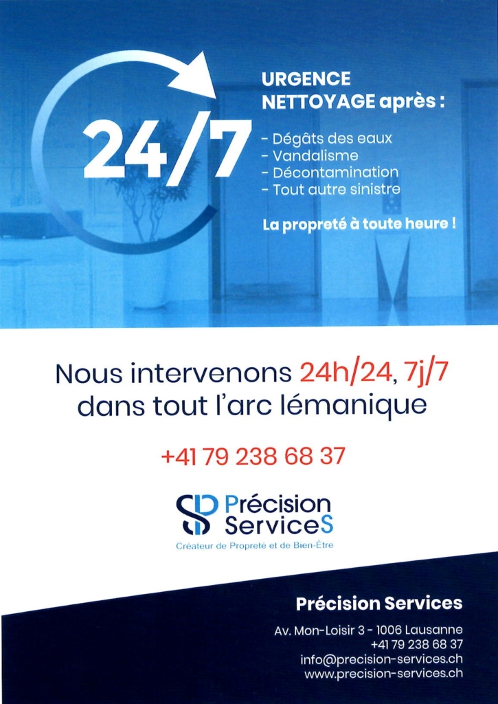 Interventions 24H/24 – 7J/7 pour un nettoyage après sinistre